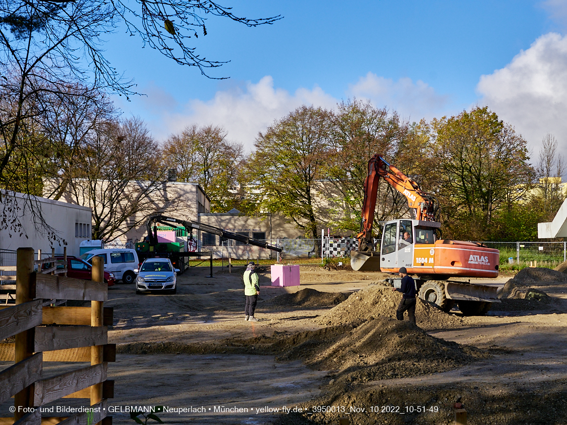 10.11.2022 - Baustelle an der Quiddestraße Haus für Kinder in Neuperlach